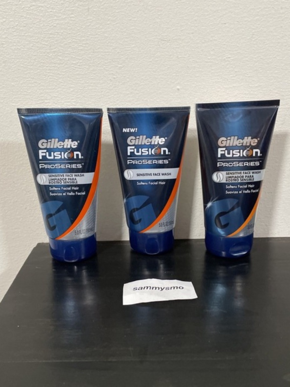 Gillette Fusion ProSeries Sensitive Face Wash 5oz Mens Discontinued x3